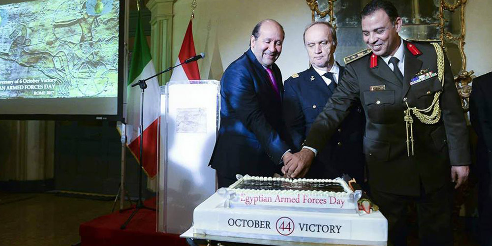   السفارة المصرية فى روما تحتفل بذكرى أكتوبر فى حضور كبار السياسين الإيطاليين
