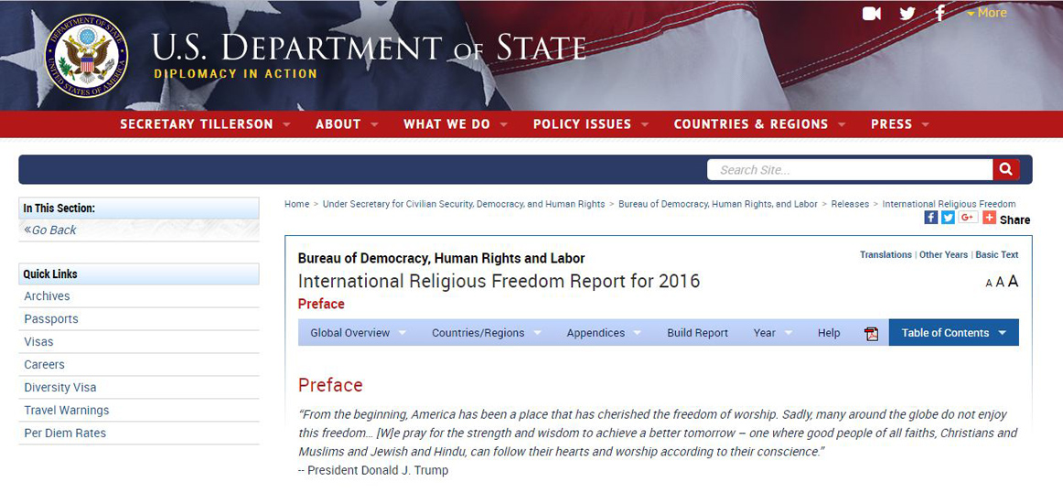   التقرير الأمريكى عن حالة الحريات الدينية فى مصر.. الحقيقة والكذب والتضليل