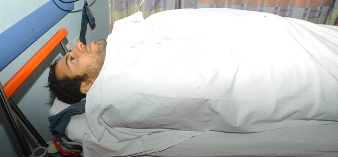   أول صورة للنقيب محمد الحايس داخل مستشفى الجلاء العسكرى