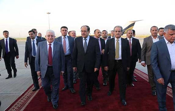   شاهد| مشاجرة بالأيدي بين حرس الرئيس العراقي ونائبه
