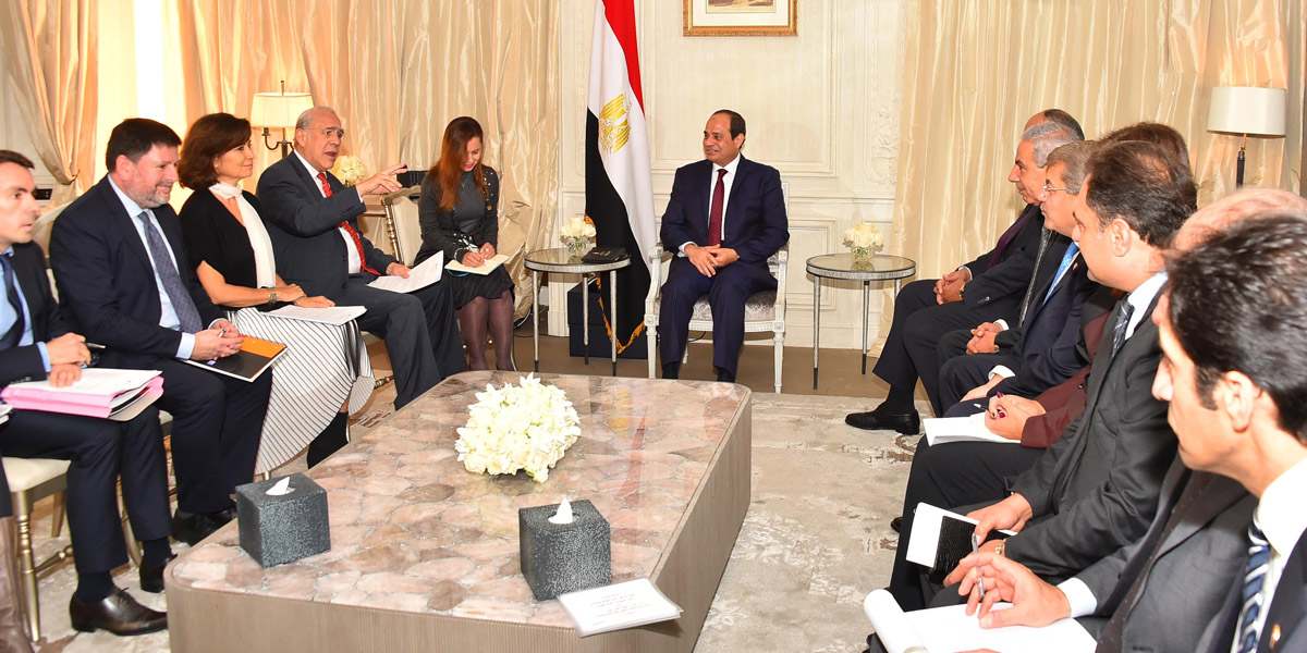   الرئيس يؤكد أهمية التعاون بين مصر ومنظمة التعاون الاقتصادى والتنمية
