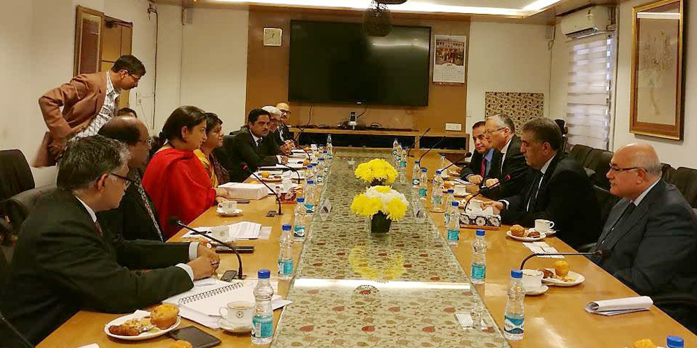  وزير قطاع الأعمال يلتقى وزير صناعة المنسوجات الهندية لتعزيز التعاون المشترك