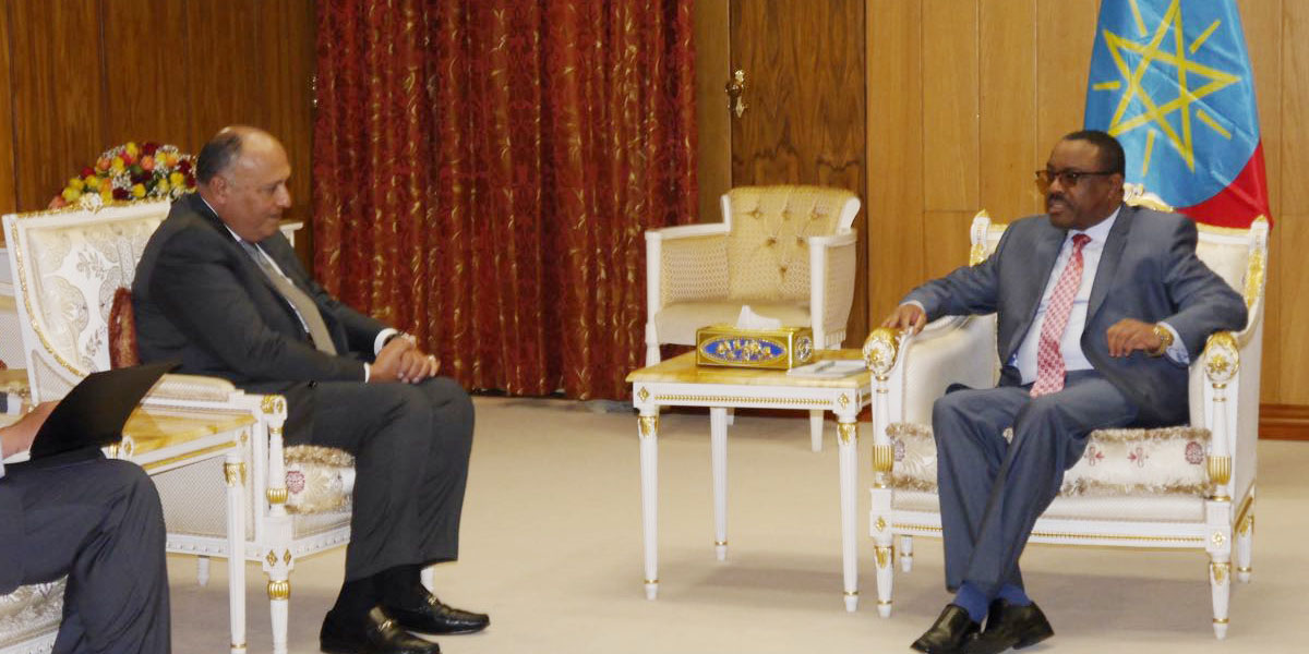   شكرى يلتقي مع رئيس الوزراء الإثيوبي لتناول مسار مفاوضات سد النهضة