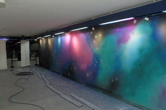   حملة «تيجى نلونها» لتجميل جدران محطات المترو