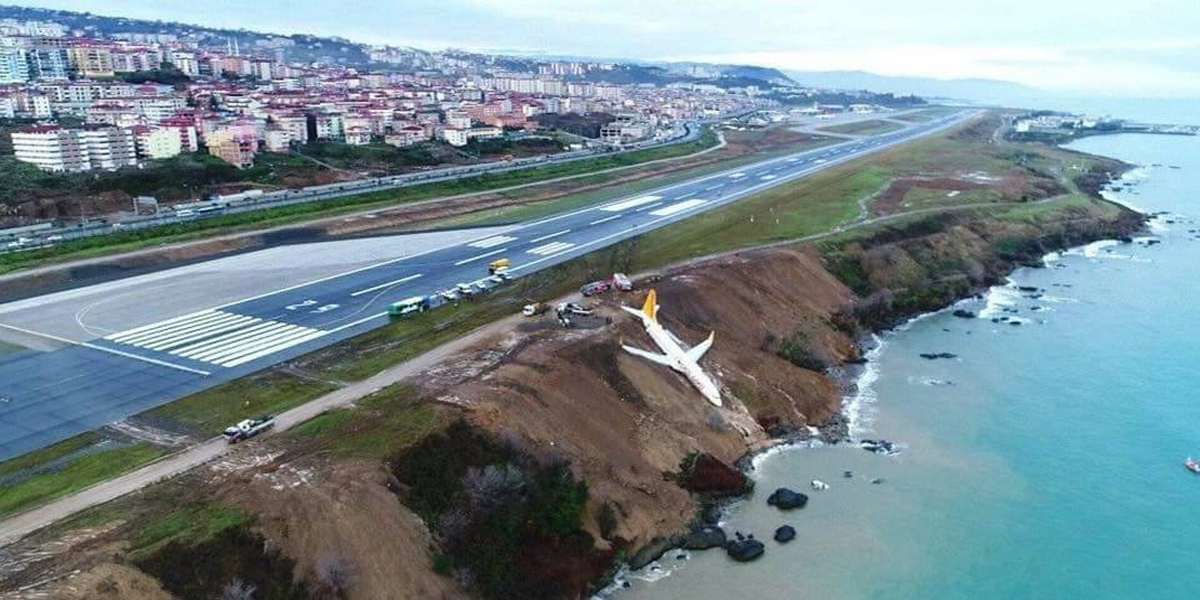   شاهد بالصور| إنزلاق طائرة ركاب تركية فى الطين