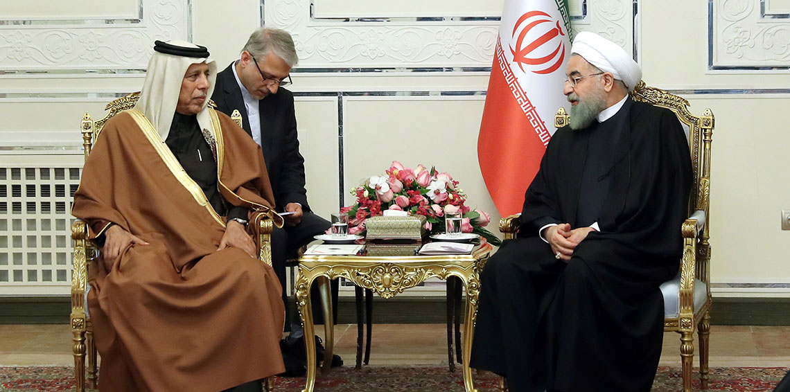   ماذا دار بين روحاني ورئيس البرلمان القطري في طهران؟