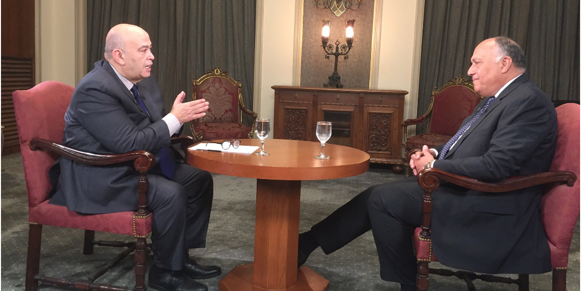   الليلة وزير الخارجية في حوار شامل مع الإعلامي عماد أديب