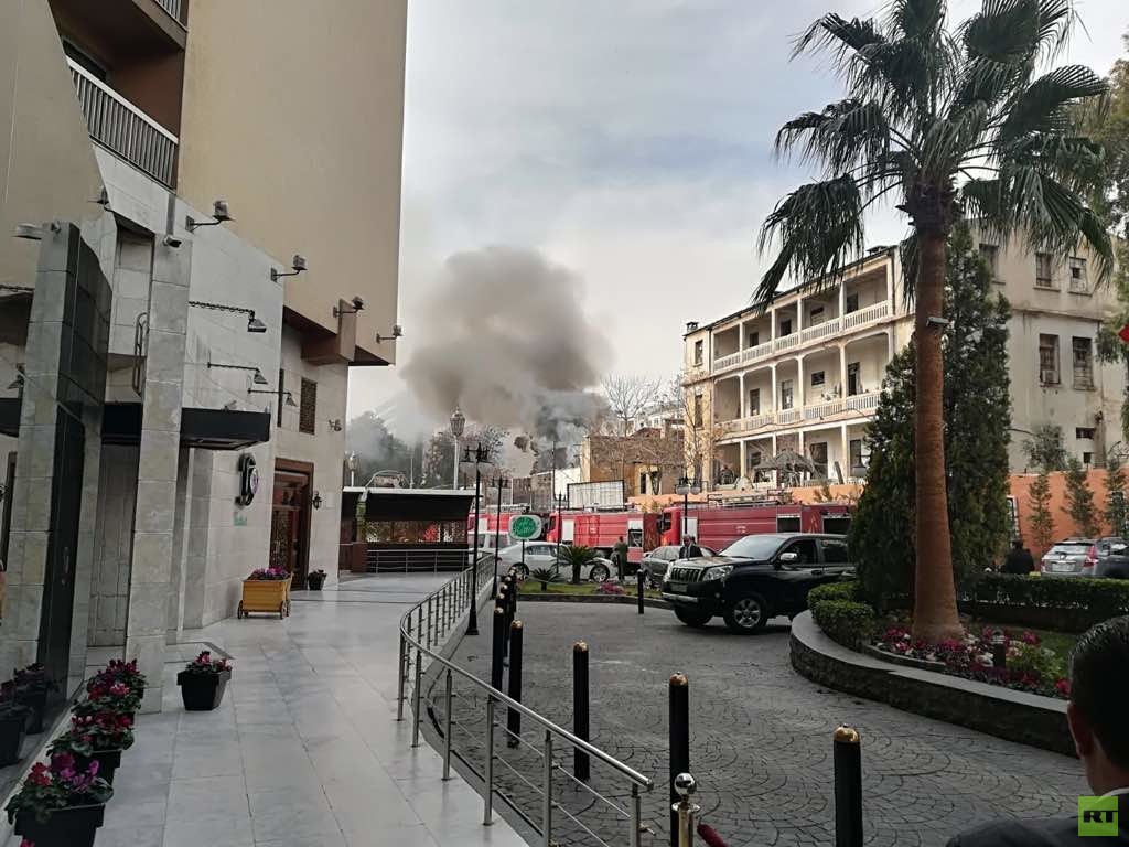   روسيا اليوم: تعرض فندق قريب من مقر بعثة الأمم المتحدة في دمشق لضربة صاروخية