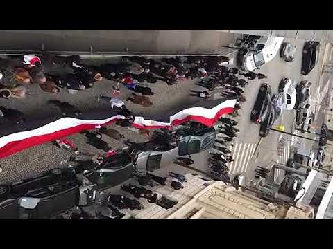   بالفيديو: فى باريس أطول علم مصرى