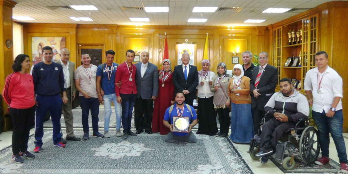   متحدى الإعاقة بجامعة المنيا يحصدون 12 ميدالية فى اللقاء الرياضى بالأسكندرية