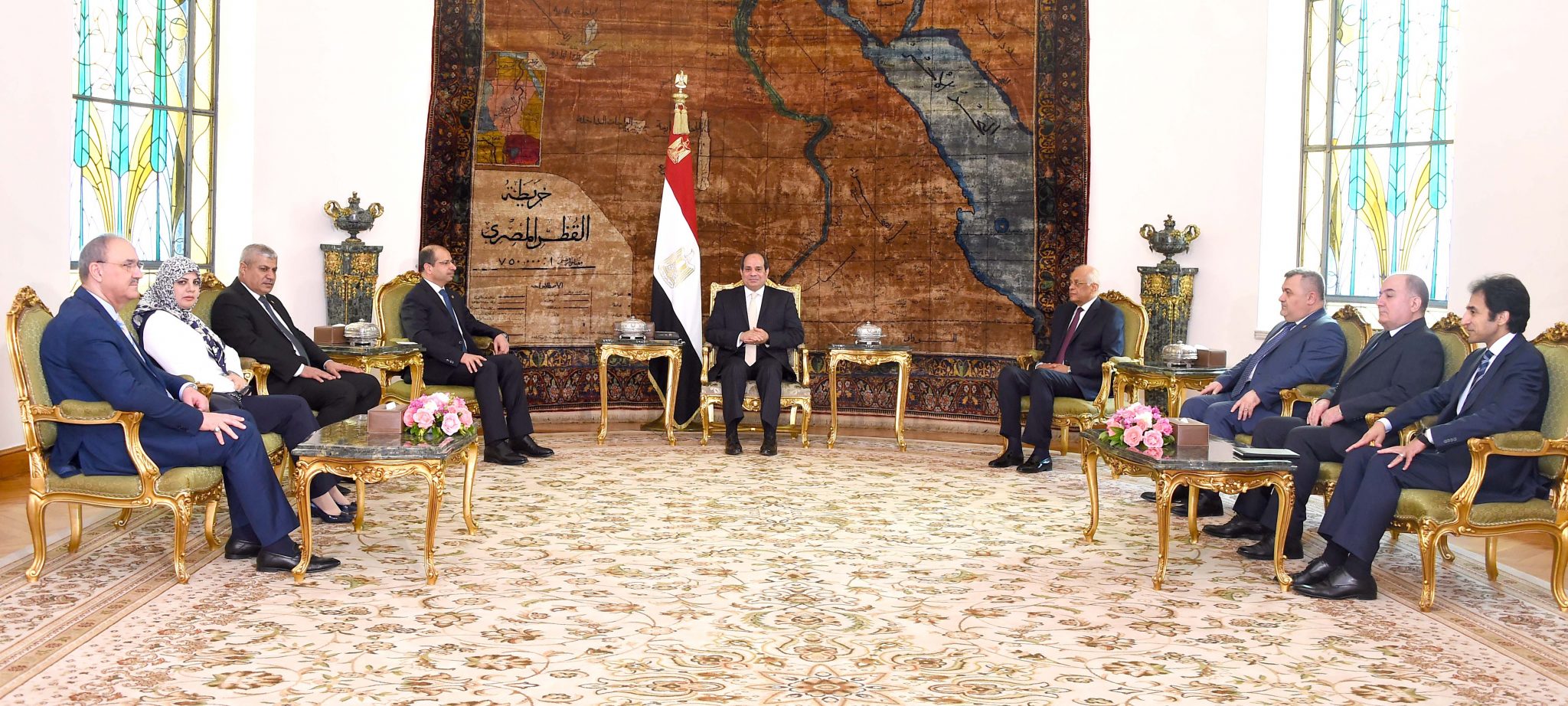   الرئيس يستقبل رئيس مجلس النواب العراقى ووفداً من أعضاء مجلس النواب