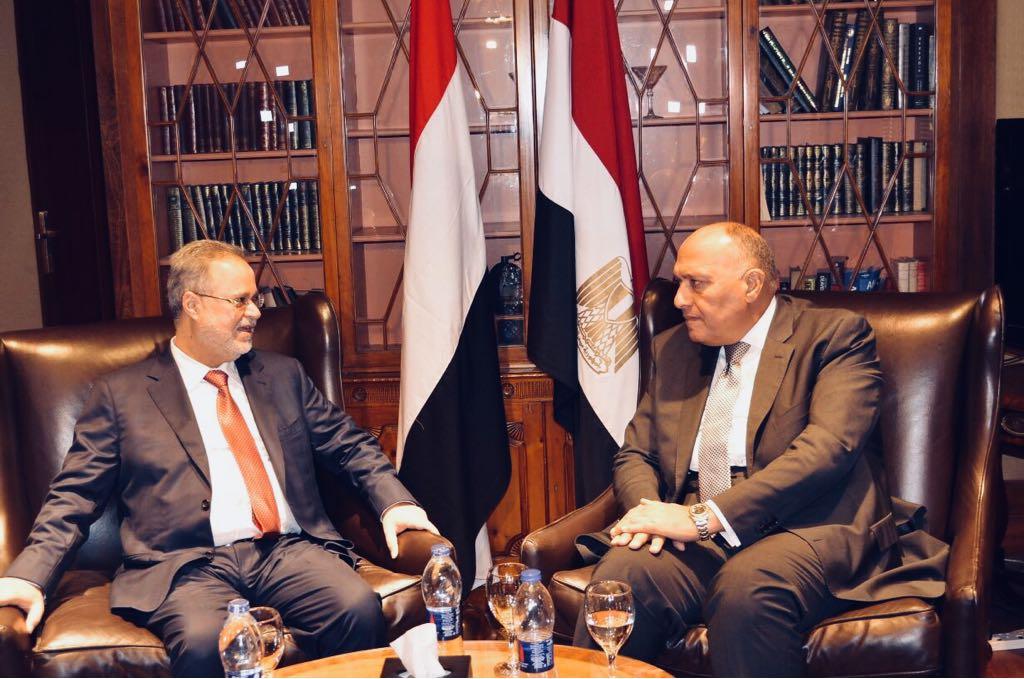   شكري يستقبل نظيره اليمنى و يؤكد  التزام مصر بدعم استقرار اليمن