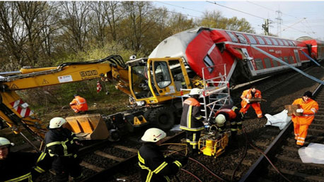   مصرع اثنين و إصابة 14 فى حادث قطار بألمانيا
