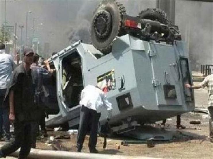   إصابة نقيب شرطة و3 أمناء في حادث انقلاب مدرعة شرطة ببني سويف