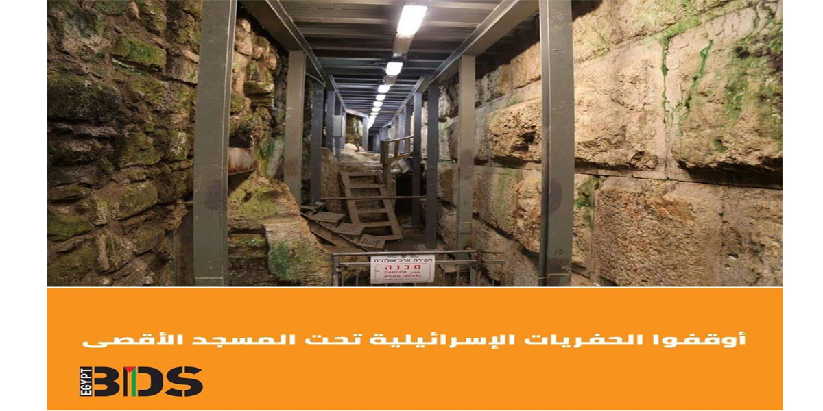   «BDS مصر» تستغيث باليونسكو والجامعة العربية لوقف حفريات إسرائيل أسفل الأقصى