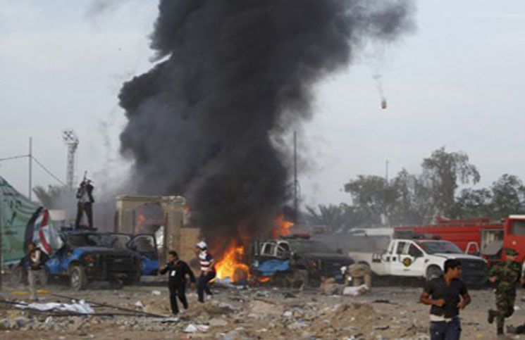   مقتل وإصابة 10 أشخاص من الحشد الشعبي في تفجير انتحاري بالعراق