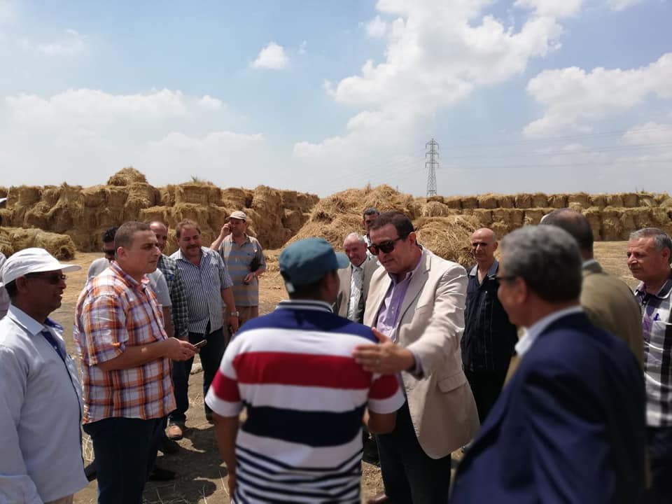   بالصور|| رئيس جهاز شئون البيئة يتفقد موقع «قش الأرز» فى كفر الشيخ