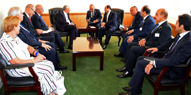 الرئيس عبد الفتاح السيسى يلتقى بنظيره البرتغالى بمقر الأمم المتحدة