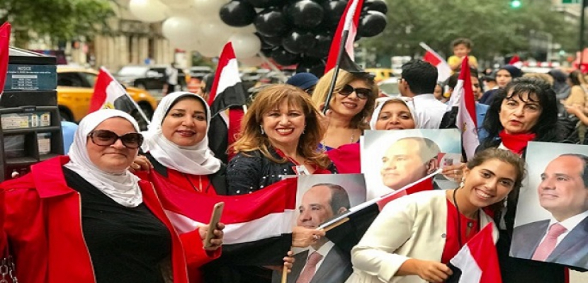   بالصور | استقبال حافل من الجاليات المصرية بالولايات المتحدة للرئيس السيسى