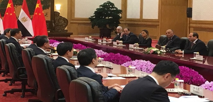   شاهد | الرئيس السيسى ونظيره الصينى يؤكدان حرصهما على تعزيز العلاقات الثنائية بين البلدين