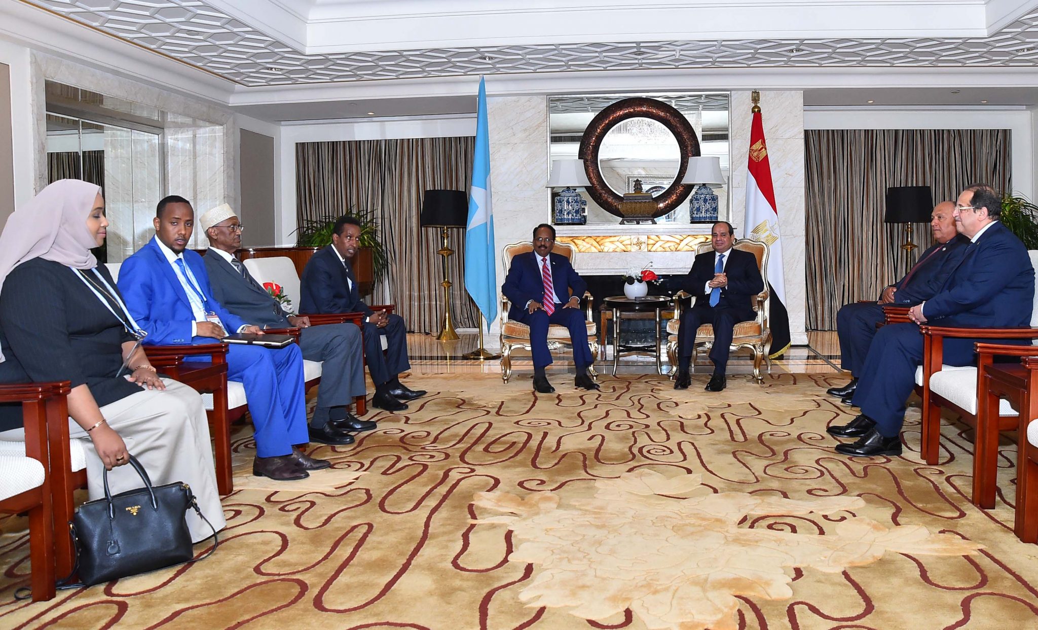   السيسى يلتقى نظيره الصومالى فى بكين