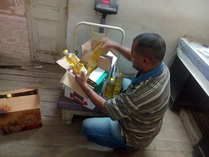   ضبط ٢١١٢ زجاجة زيت طعام ناقصة الأوزان قبل توزيعها في الإسماعيلية