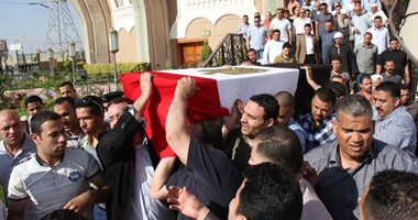   وصول جثمان الشهيد ساطع النعمانى إلى مسجد الشرطة بالشيخ زايد
