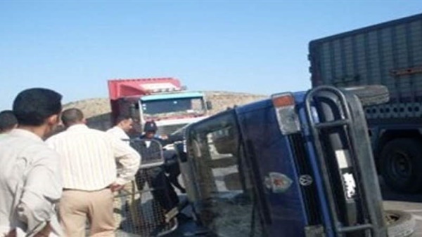   إصابة نقيب شرطة و5 مجندين في إنقلاب سيارة أمن مركزي بقنا