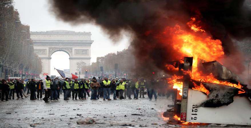   اعتقال أكثر من 200 شخص خلال احتجاجات باريس