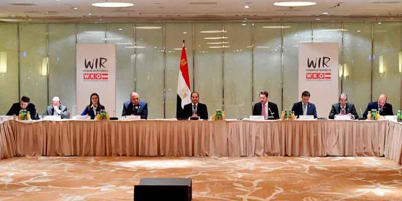   الرئيس السيسى يلتقى رؤساء كبرى الشركات النمساوية ويشرح لهم فرص ومزايا الاستثمار فى مصر