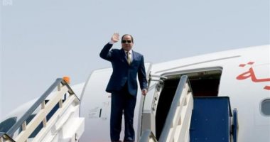 الرئيس السيسى يغادر إلى الأردن
