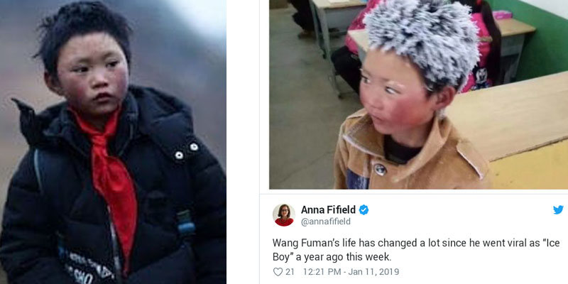   «طفل الثلج» الصينى بعد مرور عام من نشر قصته