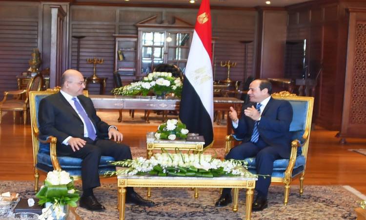   الرئيس السيسى يؤكد على تعزيز التعاون مع العراق فى شتى المجالات .. و«صالح» يشيد بدور مصر فى تعزيز الاستقرار