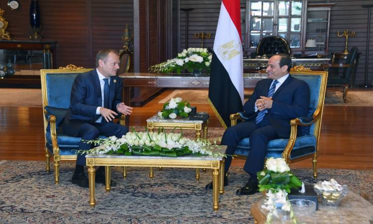   رئيس المجلس الأوروبى خلال لقائه السيسى: مصر  واحة للأمن والاستقرار فى المنطقة