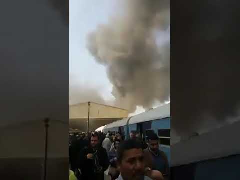   ننشر أول فيديو لحريق محطة مصر برمسيس