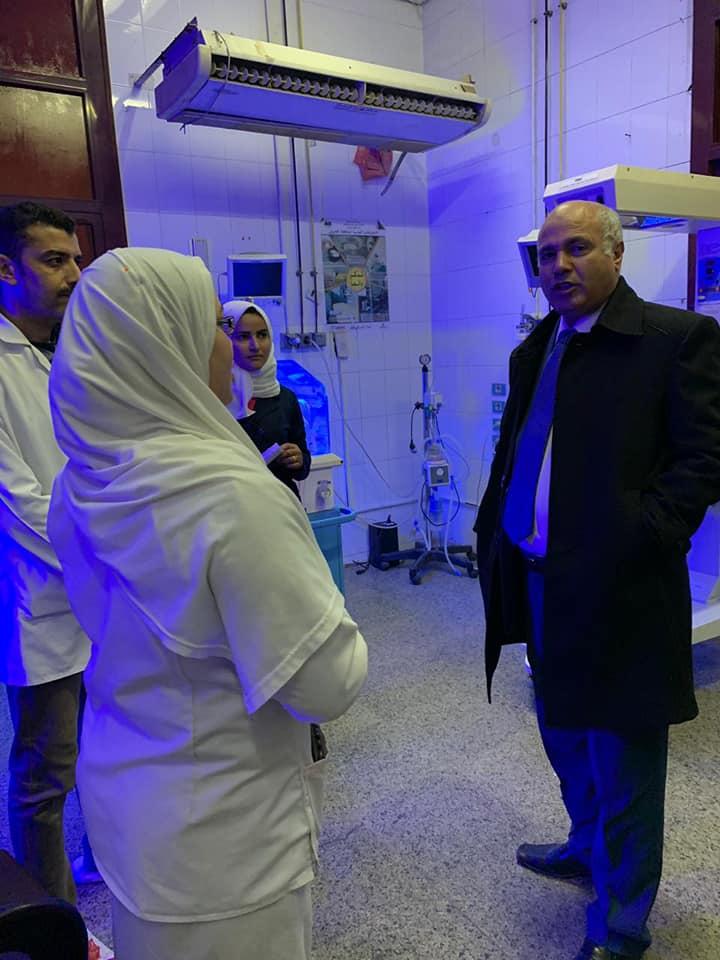   وكيل وزارة الصحة في زيارة مفاجئة لمستشفى الواسطي ببني سويف