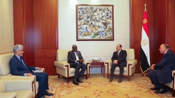   الرئيس السيسى يلتقى رئيس وأعضاء مفوضية الاتحاد الأفريقى