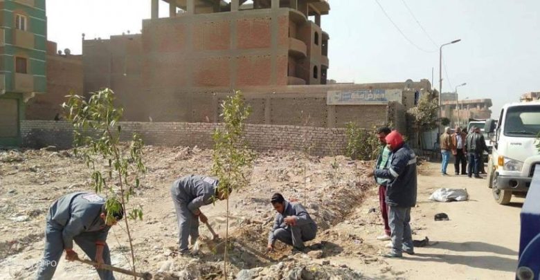   قرية برك الخيام بالجيزة تفعل مبادرة الرئيس للنظافة والتجميل