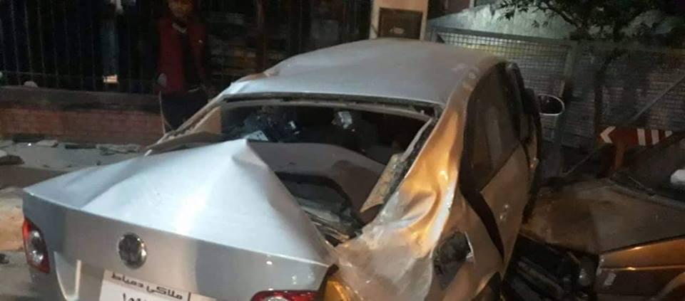   إصابة شخصين وتحطم 3 سيارات فى حادث تصادم ببورسعيد