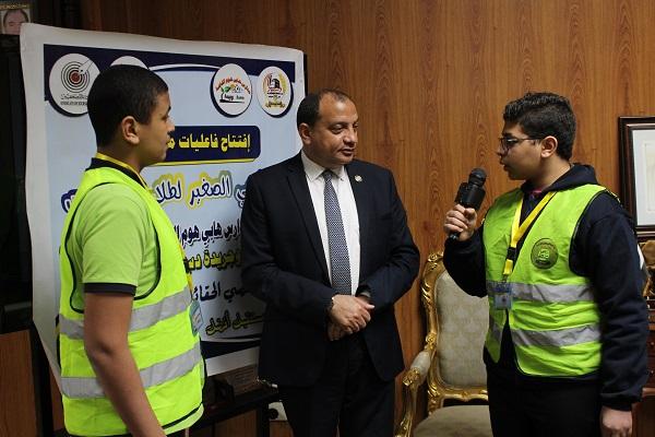   رئيس جامعة بني سويف في لقاء مع طلاب المدارس ضمن فعاليات مبادرة الإعلامي الصغير