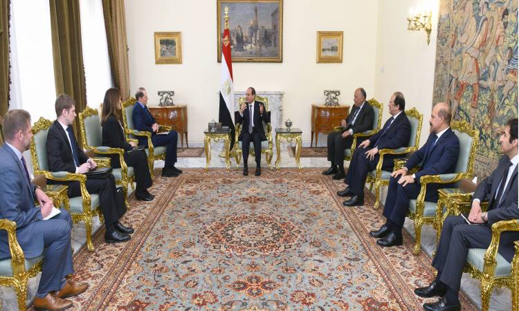   الرئيس السيسي يؤكد حرص مصر على تعزيز العلاقات الاستراتيجية مع الولايات المتحدة