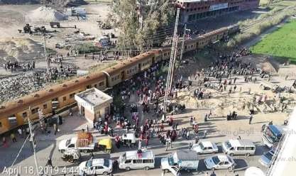   إصابة 25شخصاً فى حادث قطار بكفر الشيخ