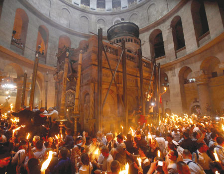   شاهد || مسيحيو القدس يحتفلون بسبت النور