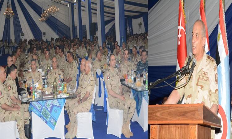   وزير الدفاع يلتقى مقاتلى الجيش الثالث الميدانى وقوات شرق القناة