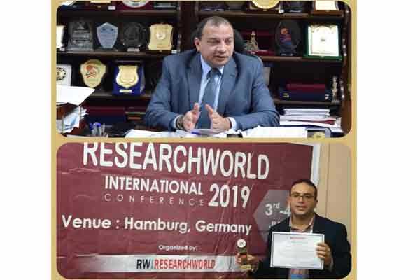   رئيس جامعة بني سويف يعلن فوز دكتور بالجامعه بجائزة أفضل بحث بمؤتمر هامبورج بألمانيا