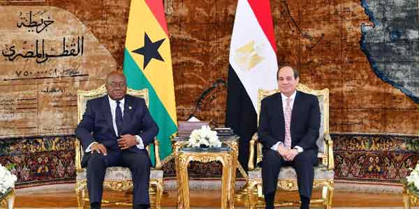   الرئيس السيسي  يستقبل رئيس جمهورية غانا