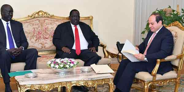   الرئيس السيسي يستقبل مبعوث رئيس جنوب السودان