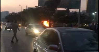   عاجل| تفحم سيارة على طريق صلاح سالم