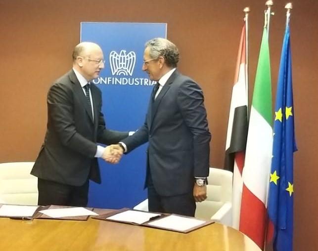    بالصور || اتحاد الصناعات المصرية يوقع اتفاقية تعاون ثنائية مع نظيره الإيطالي لتعزيز علاقات التعاون الصناعي والاقتصادي بين البلدين 