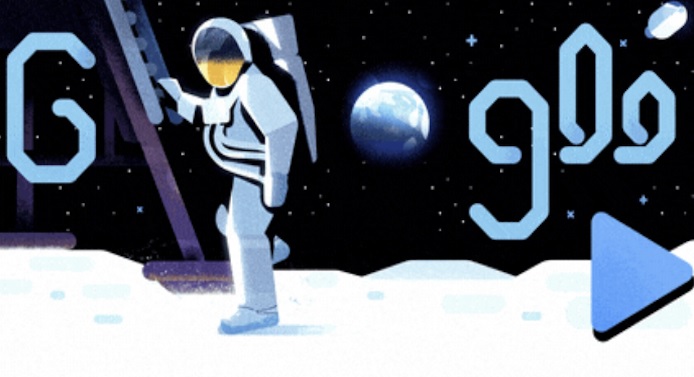   جوجل يحتفل بالذكرى الـ50 للهبوط على القمر
